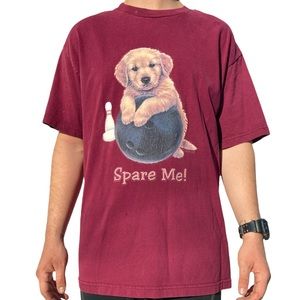 Vintage Golden Retriever bowling tee.